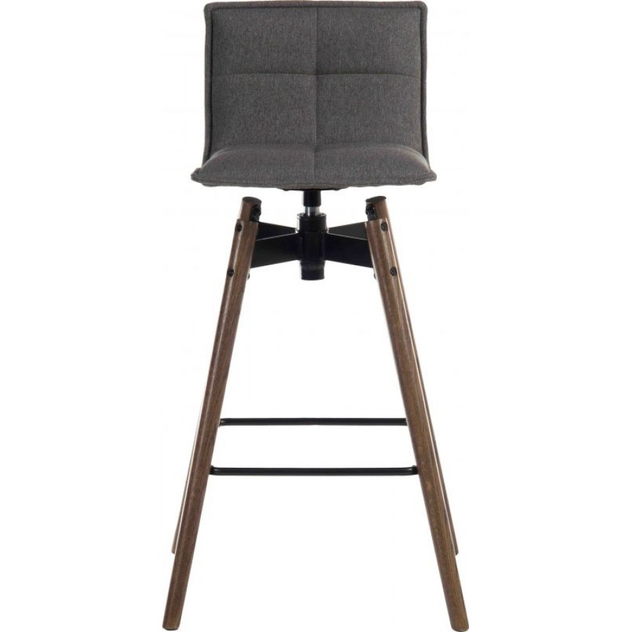 Spin Luxury Wooden Upholstered Barstool